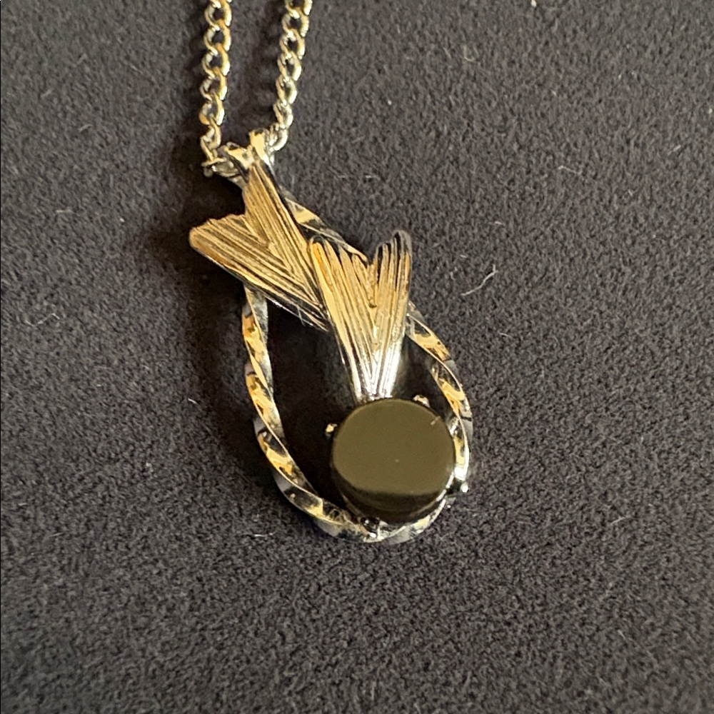 Elegant Sterling Silver and Black Onyx Pendant Necklace